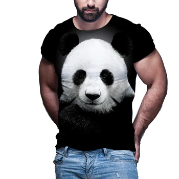 Ljetne Majice sa 3D Ispis Panda, Vanjska Odjeća s Slatka Životinja, Muška/Ženska Moda Majica Оверсайз u stilu Харадзюку, Dječje Majice, Majice Za dječake i Djevojčice