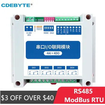 Mrežni moduli ulaz/izlaz RS485 ModBus RTU s serijski port CDEBYTE MA01-XACX0440 za PLC 4AI + ADO 4 Prekidač Izlaznog Čuvara timer
