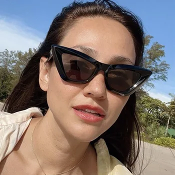 2022 Ženske Sunčane naočale Kitten Eye Modni Prozirne Oceana leće, Sunčane naočale Ženske Retro Naočale UV400