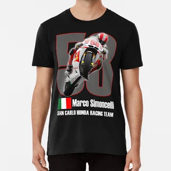 T-shirt Marco Simoncelli Marco Симончелли Legenda talijanskog Utrke Biciklist Olupina Legendarni Racer