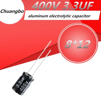 30 kom. Visoke kvalitete 400V3.3 uf 8*12 mm 400 3,3 uf 8*12 aluminijski elektrolitski kondenzator 3300NF 20%