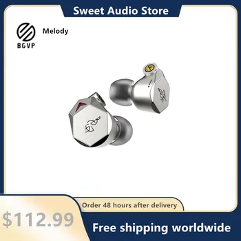 Melodija BGVP Različite stilove postavke Žičane slušalice HI-FI Individualne 12 mm pokretna spool Pogonski blok IEM Metalne Umetke Woofera slušalice