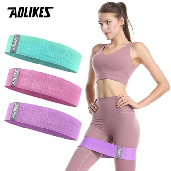 AOLIKES 1 kom. hip-narukvica otpora joge trake širine fitness vježbe za noge omča za remen za trbušnjaka krug obuka anti-slip kotrljanja