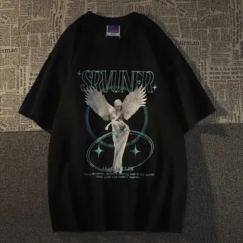 Ljetna Slobodna ženska t-shirt u retro stilu hip-hop s Kratkim rukavima Za Muškarce i Žene, brand Ins Tide, Free t-shirt u stilu харадзюку s grafičkim uzorkom