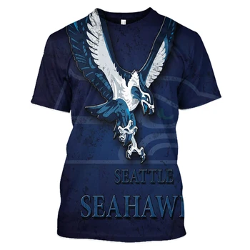 LBG Nova Baseball Majica sa 3D ispis Seattle Seahawks Za Muškarce i Žene, Casual Moda Baseball t-Shirt u stilu Харадзюку Kratkih Rukava
