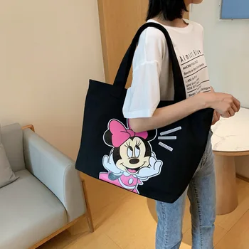 Disney svakodnevni холщовая velika torba za djevojčice do 2022, nova torba s Minnie mouse, velika prostrana torba s Mickey, torbe na jedno rame