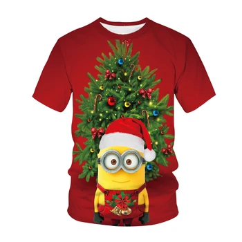 2022 Nova Božićna t-shirt Muška Branded Design Djed Mraz Božićno Drvce Pahuljica Zapadni Odmor Muška Ispis 3D Svakodnevni Velika
