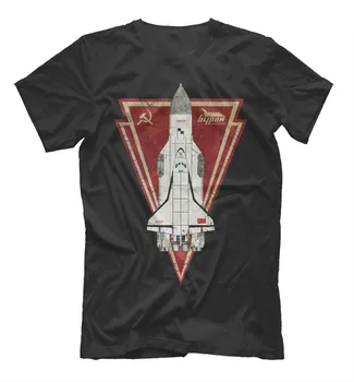 Plakat sovjetskog svemirskog programa CCCP, ruski t-shirt s prostorom shuttle 