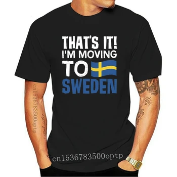 Nova zabavna Muška t-shirt Ženska novost majica i to je To, ja sam se preselio u Švedsku Geografija t-Shirt