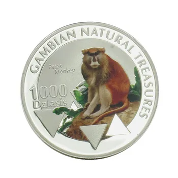 Prirodnih bogatstava I Majmun Патас 1000 Даласис Prigodni kovani novac Collectible kovanice Republika Gambija