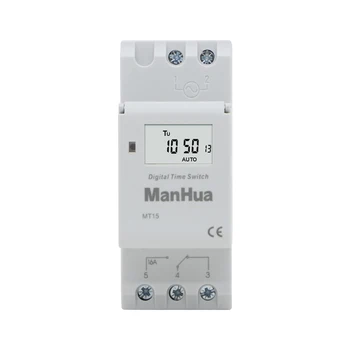 ManHua Visoka Opterećenja Tjedni LCD zaslon Programabilni Timer releja 16A 220VAC/250VAC MT15 Digitalni Timer Prekidač