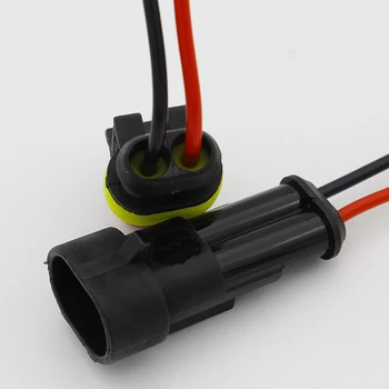 1pcs 2 Pin Način Hermetičan Vodootporan Priključak Za Spajanje Električne Žice Set automatskih utičnica s kabelom