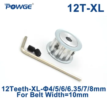 POWGE Inčni трапециевидный 12 zubaca XL prsten Promjera remenica 4/5/6/6,35/7/8 mm širine 10 mm XL Sinkroni remen 12-XL-10 AF 12 zubaca 12T