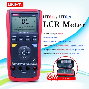 UNIT Digitalni mjerač LCR serije UT611 UT612/paralelni omjer kvalitete/gubitak/fazni kut Induktivitet Kapacitet Mjerač Otpora