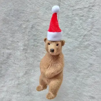 Odlična Božićno Drvce Tkanina Lutka Ukras Medvjed Ukras Za Višekratnu Upotrebu Dekorativni Rekvizite
