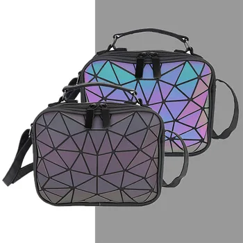 Ženske Laserske Svjetlosne Holografska torbe Preko Ramena za Žene 2020, Torba na ramenu, Geometrijski Pokrivač Hologram, mali Trg torbe