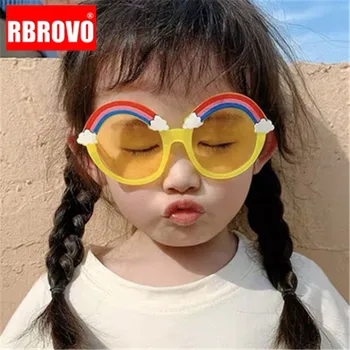 RBROVO 2021 Dječje Sunčane Naočale Bombona Prelijete Naočale Za Dijete Trendy sunčane Naočale Marke Dizajnerske Naočale Okrugle Dječji Gafas De Sol