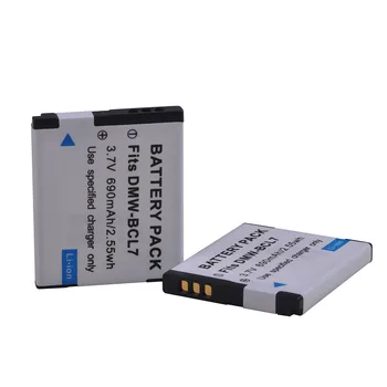 2 komada 690 mah DMW-BCL7 BCL7 BCL7E Baterija za Panasonic Lumix DMC-FH10, DMC-FS50, DMC-SZ10, DMC-SZ9, DMC-SZ8, DMC-SZ3, DMC-XS1, XS3