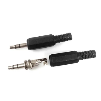 Priključak za slušalice od 3,5 mm Utikač dual-link Аудиоразъема 3,5 Mm Sa Crnim Plastičnim Kućištem