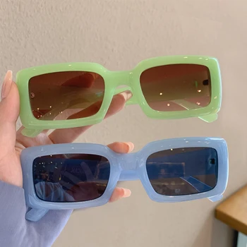 Novi multi-boji Pravokutni Sunčane Naočale Živih Boja Moderan Trendy Ženske Sunčane Naočale Brend Dizajner UV400 Nijanse