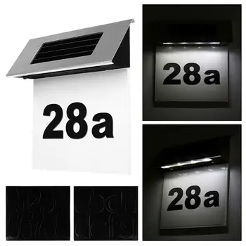 LED Zidna Svjetiljka Na Solarni Pogon, Led Svjetiljka za Vrata Pločice, Čelik Vanjska Lampa za Ulaz Stambene zgrade s pozadinskim Osvjetljenjem 2022 Novi