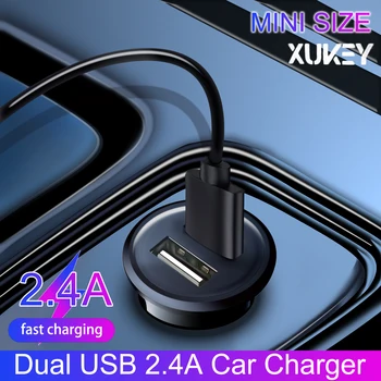 XUKEY USB Portove Auto Punjač Brzo Punjenje QC3.0 2.4 A Brzo Punjenje Auto USB Punjač Za iPhone Xiaomi Huawei Samsung Mobilni Telefon