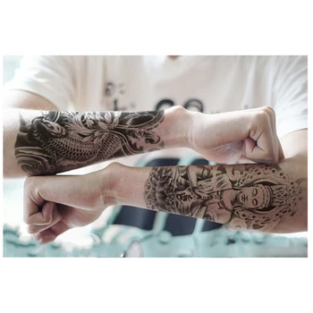 Tetovaže Buddha, Dizajner Naljepnice, Body art Tattoo, Muška Privremena Tetovaža, Lažna Tetovaža, Velike Privremena Tetovaža 3D
