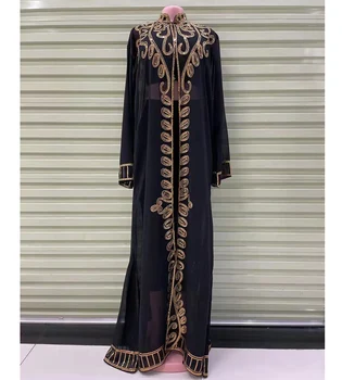 Novi Stil, Afrički Ženske haljine Maxi, Дашики, Kaftan, Moderan Musliman Otvorene Večernje Haljine Abaya Dubai s Šljokice