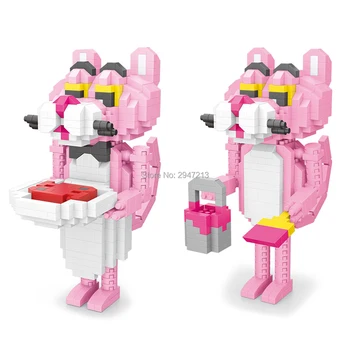 vruće Kreativno klasične Anime Crtani film Pink Panther figurice životinja mini mikro dijamant gradivni blokovi model cigle igračke dječji dar
