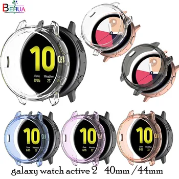 BEHUA ultra-tanki Torbica za sat sa zaštitom Zaslona od TPU za Samsung galaxy watch active 2 44 mm 40 mm SM-R830 R820 prozirna Zaštitna navlaka