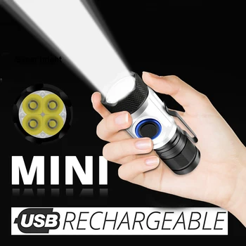 XGP Mini Snažna Svjetiljka Od 200.000 Lumena Led Punjiva ručna Svjetiljka Svjetiljka 18650 XHP50 Taktički Bljeskalica Vodootporan Fenjer
