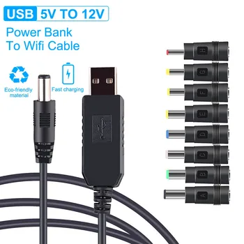 USB Kabel za povećanje snage istosmjerne struje od 5 do 12 U/9 U step-up Modul Pretvarač Kabel-ac adapter za 2,1x5,5 mm USB Priključak-DC Kabel za Wi-Fi Rutera