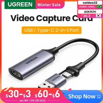 UGREEN HDMI USB Type C Kartica za snimanje videa 4K HDMI Kabel Adapter Hvatač Kutija za PC Računala DSLR Fotoaparata Izravna Tekući Račun