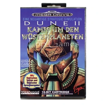 Dune 2 sa kutijom za 16-bitni igraće karte Sega MD za Mega Drive konzole za video Genesis