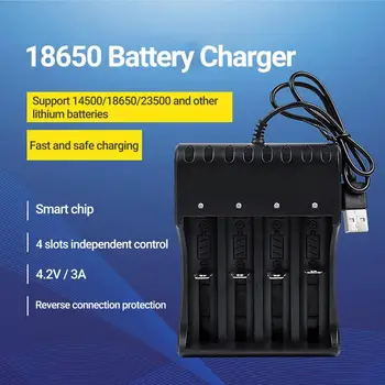 Sigurno Električno Punjač za Baterije visokih performansi za kvalitetan Univerzalni 4 USB Utora 18650 Mini-Punjač