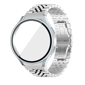Torbica + Bez Fuga Remen za Samsung Galaxy Watch 4 44 mm 40 mm Zaštitnik Narukvica od Nehrđajućeg Čelika Galaxy Watch 4 Classic 44 mm 46 mm