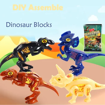8 Kom. DIY Rastavljanje Dinosaur Model Obrazovne Dizajneri Igračke Konja za Dječji Rođendan Suveniri Piñata Punila Poslastica