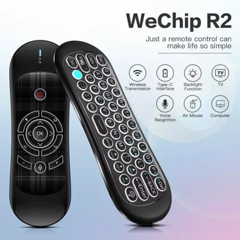 Wechip R2 2,4 G Bežična Antena Miš Tipkovnica Pokreta Svjetla Zračni Miš Touchpad Daljinski Upravljač Tipkovnica za Android TV Box