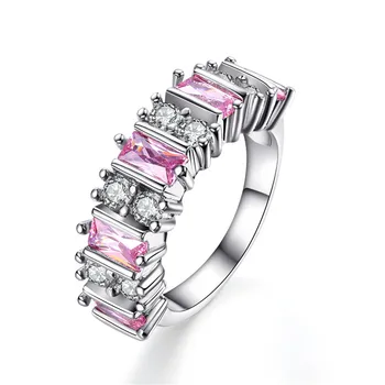 ZR005 luksuzno Srebro Prsten na Prst s kubični cirkon, Veličina 7 # 8 # 9 #, Ženski Modni Nakit, Božićni Poklon, Visoke kvalitete