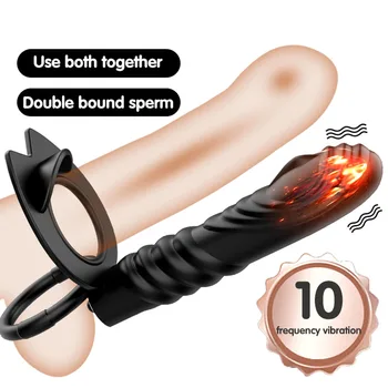 Double Penetration Penis Strapon Dildo Vibrator Za Odrasle 18 Sex Igračke Za Žene Parovi Anal Vagina Masturbator Vibracioni Za Lezbijke