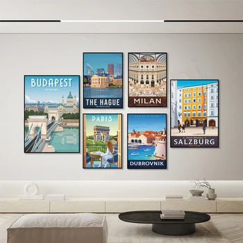 Galerija Vittorio Emanuele turistički plakat za Italije, Belgije, Hrvatske, Parizu, Nizozemskoj, Budimpešte, Poljske, Бриенца, Švicarskoj