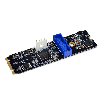 M. 2 NGFF NVME na USB 3.0 19pin Naslov Pretvoriti kartu NGFF u 2 USB3 porta.0 Adapter za slanje kartice za proširenje IDE 4PIN napajanje