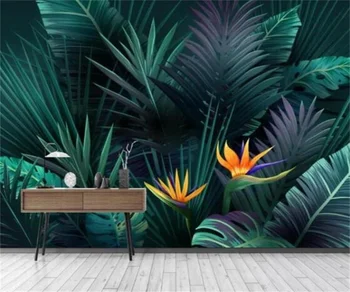 3d wallpaper HD apstraktan biljka tropskih šuma banana list dnevni boravak spavaća soba pozadina zidni ukras slika papel de parede