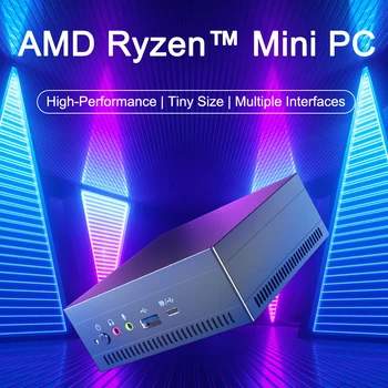 EGLOBAL Top prodaje Mini-PC-AMD Ryzen 7 2700U 3750H 3550H Type-C HDMI-DP 3 Prikaz 4K HTPC Gaming računalo TPM2.0 Windows Pro 11