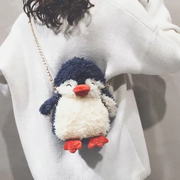 Crtani Film Pingvin Lutka Cipele Za Djevojčice Torba Student Putovanja Lanca Torbi Jednog Ramena Dijagonalni Torba Za Ljubimce Torbu Na Poklon
