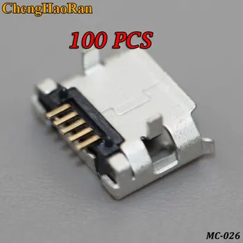 ChengHaoRan 100pc mikro USB mini priključak 5pin Dugačka igla 5P Port za prijenos podataka Port za punjenje mini usb priključak za Mobilni krajnjeg priključka