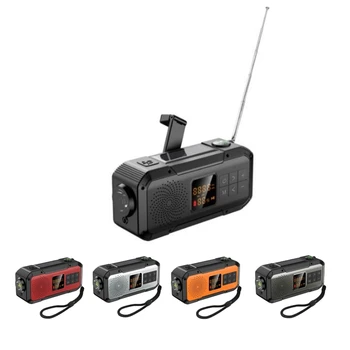 Solarni Radio Prijenosni Disaster Radio AM/FM/WB/NOAA Bluetooth-kompatibilni Zvučnik Led Svjetiljka za Šetnje na Otvorenom