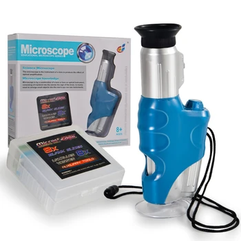 Džepni Mikroskop za Odrasle, Djecu Mini Prijenosni Ručno Mikroskop s Led pozadinskim Osvjetljenjem Povećalo 20X-60X Izravna Dostava