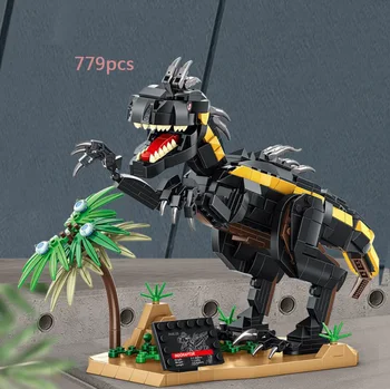 Klasični Kreativna dinosauri jurske moc gradbeni blok Индораптор model prikupiti cigle igračke kolekcija za dečake poklon