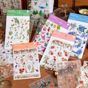Yoofun Gradacija Papirnate Naljepnice Estetski Cvijeće, Ptice, Prirodne Biljke Dekor je Oznaka za Album Scrapbooking Dnevnik DIY